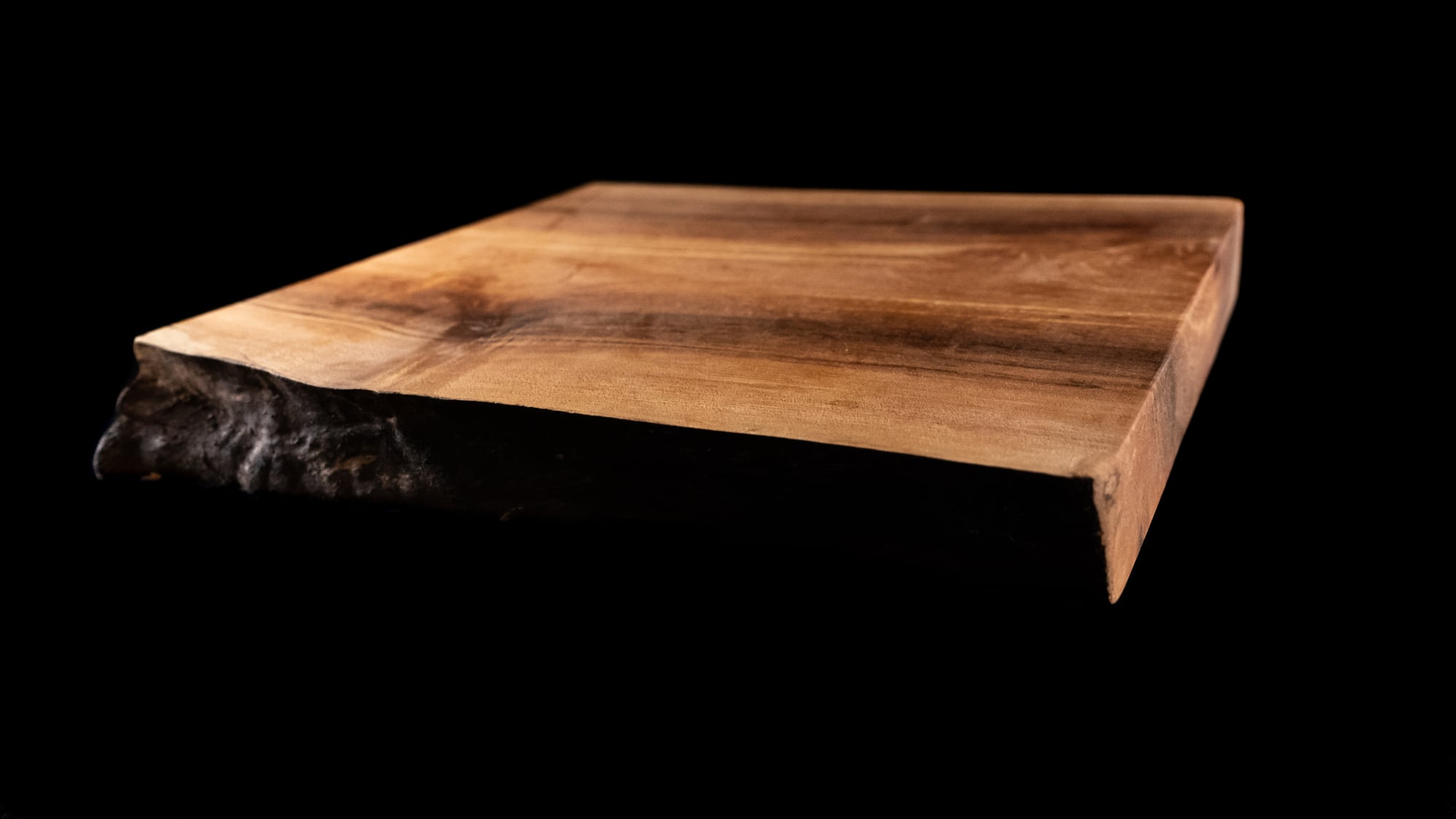 Live edge board front view